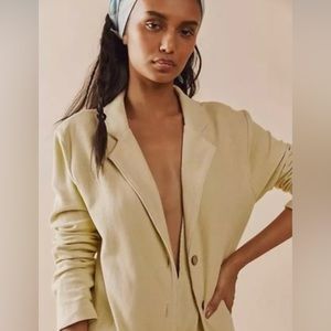 Free People Lizzie Romper •Seagrass •Large ~ NWT